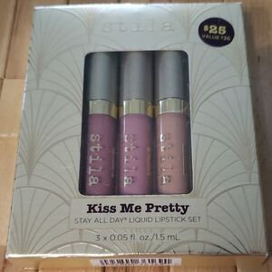 Stila Kiss Me Pretty Liquid Lipstick Set - Pink and Cream Shades